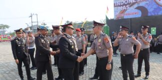 HUT Bhayangkara Ke-78, 17 Personel Polres Pringsewu Naik pangkat