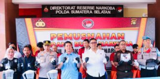Musnahkan BB Narkoba 1,5 KG Sabu, Polda Sumsel Selamatkan 15.552 Jiwa Manusia