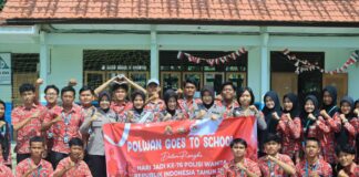 Sambut Hut Polwan ke-76, Polwan Polres Tulang Bawang Barat Laksanakan Goes to School