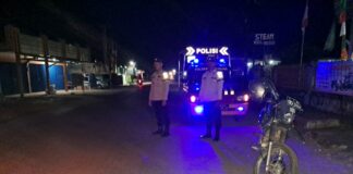 Patroli Malam Polsek Tumijajar, Ciptakan Situasi Kondusif Jelang Pilkada