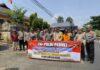 TNI-Polri Peduli, Polres Lampung Utara Bersama Kodim 0412 Bagikan Air Bersih Kepada Warga