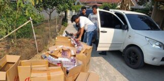 Polresta Bandar Lampung Mengamankan Ribuan Rokok Ilegal.