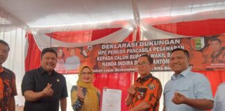Pemuda Pancasila Pesawaran Resmi Deklarasikan Dukungan, Paslon Nanda-Anton Terus Dapat Dukungan Ormas