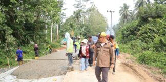 Pj Bupati Tanggamus Tinjau Perbaikan Ruas Simpang Teluk